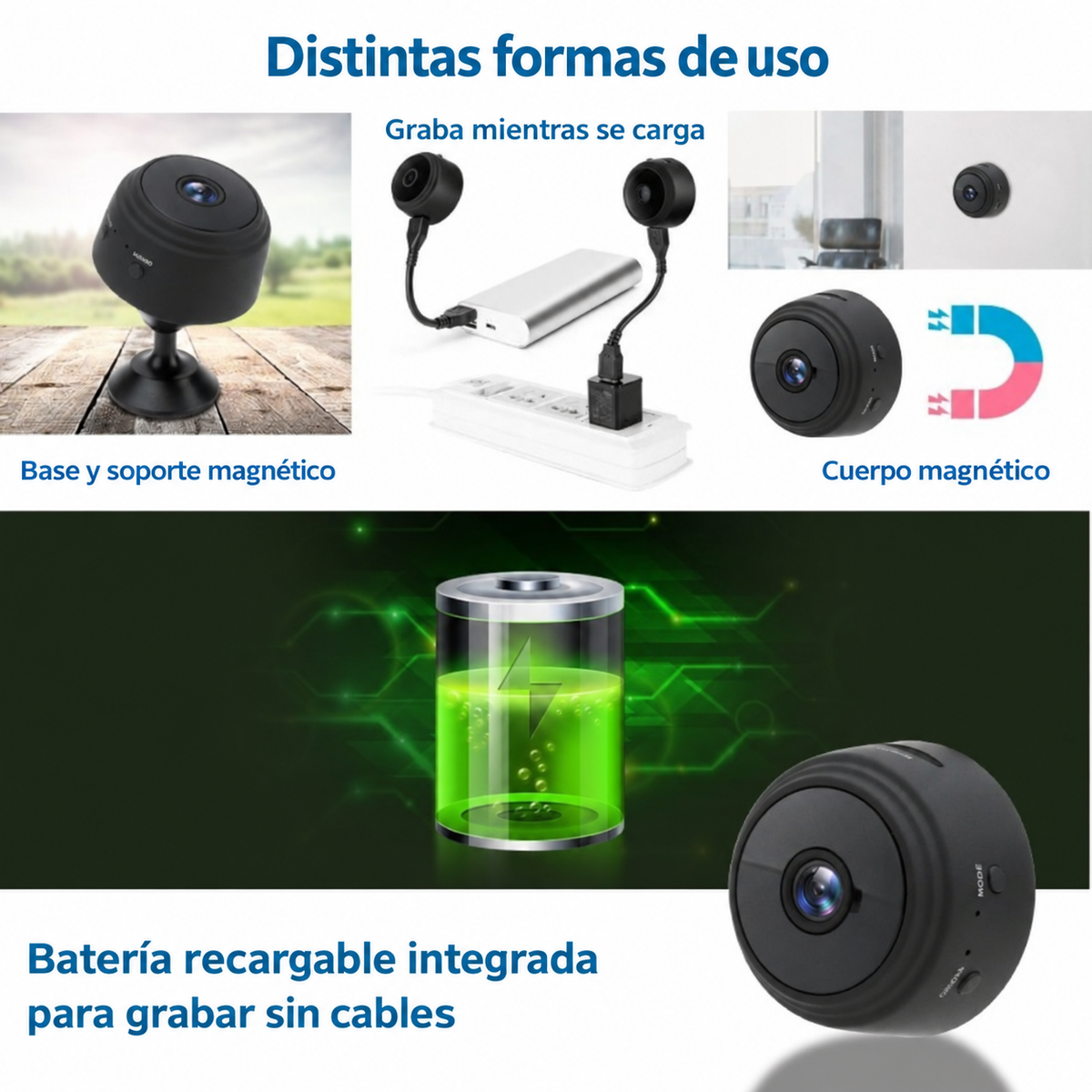 Cuerpo magnético y batería recargable
